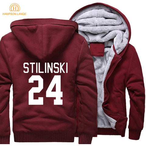 TV Show Teen Wolf Stilinski 24 thicken men sweatshirt 2018 spring winter warm fleece hoodies men brand-clothing men hoody jacket - Wolfmall