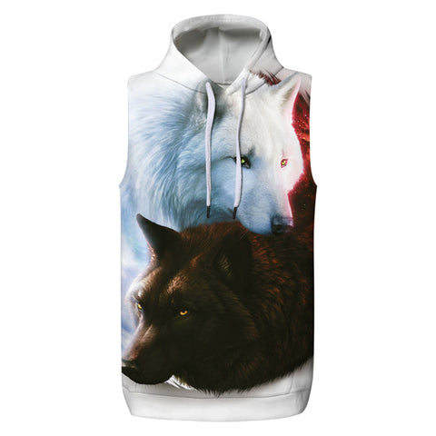 New Wolf Printed Hoodies Men 3d Hoodies Brand Sweatshirts Boy Jackets  Pullover Fashion Tracksuits Animal Streetwear vest Coat - Wolfmall
