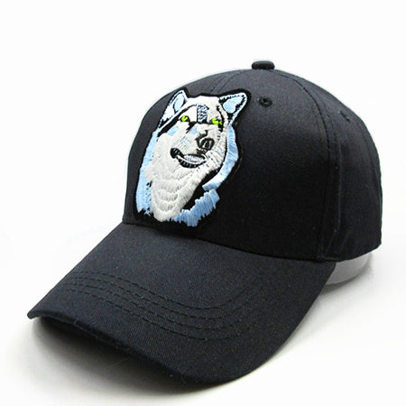 LDSLYJR 23 style Wolf  leopard  tiger bear embroidery cotton black Baseball Cap Adjustable Snapback Hats for kids and adult size - Wolfmall