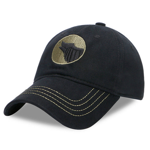 Solid Baseball Caps Men Wolf Camouflage Black Cap Cotton strapback Dad Hat man trucker cap casquette de baseball homme - Wolfmall