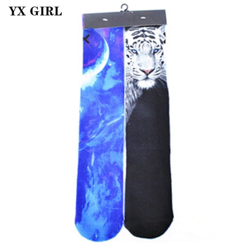 2018 New Fashion Men/Women 3d Funny Harajuku Sock Animal Wolf/Tiger Printed Socks Warm Brand Sock Unisex - Wolfmall