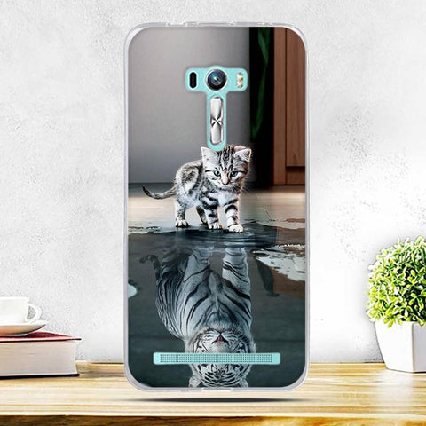 Case for Asus Zenfone Selfie ZD551KL Cover Thin Soft Silicone TPU Cart WOLF Phone Case for Asus ZenFone Selfie ZD551KL 5.5" Bags - Wolfmall
