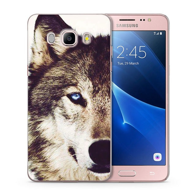 For Samsung Galaxy A3 A5 2016 2015 2017 prime J1 J2 J3 J5 J7 G530H S8/plus Note 8 TPU Silicon Colorful Wolf Cool Cover Case C104 - Wolfmall