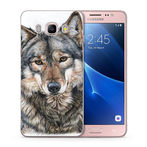 For Samsung Galaxy A3 A5 2016 2015 2017 prime J1 J2 J3 J5 J7 G530H S8/plus Note 8 TPU Silicon Colorful Wolf Cool Cover Case C104 - Wolfmall
