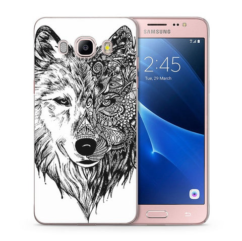 For Samsung Galaxy A3 A5 2016 2015 2017 prime J1 J2 J3 J5 J7 G530H S8/plus Note 8 TPU Silicon Colorful Wolf Cool Cover Case C104 - Wolfmall