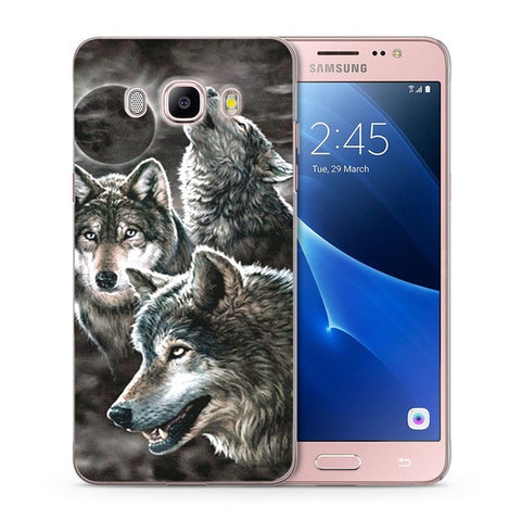 For Samsung Galaxy A3 A5 2016 2015 2017 prime J1 J2 J3 J5 J7 G530H S8/plus Note 8 TPU Silicon Colorful Wolf Cool Cover Case C104 - Wolfmall