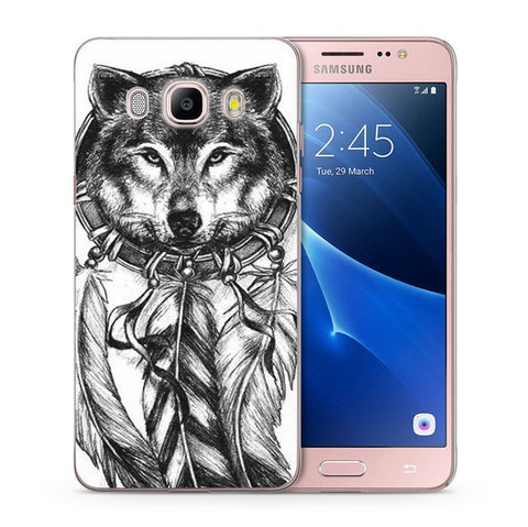 For Samsung Galaxy A3 A5 2016 2015 2017 prime J1 J2 J3 J5 J7 G530H S8/plus Note 8 TPU Silicon Colorful Wolf Cool Cover Case C104 - Wolfmall