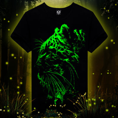 Wholesale summer brand clothing Novelty Mens tshirt homme 3D Glow in the Dark Luminous t shirt Men Wolf Printed Short Sleeve tee - Wolfmall