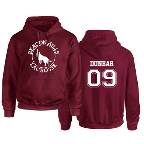 TEEN WOLF HOODIES MEN'S BEACON HILLS LACROSSE STILES STILINSKI HOODY BOY ADULTS FLEECE SWEATSHIRT MAROON S-XXXL - Wolfmall