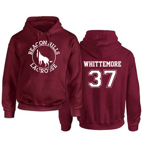 TEEN WOLF HOODIES MEN'S BEACON HILLS LACROSSE STILES STILINSKI HOODY BOY ADULTS FLEECE SWEATSHIRT MAROON S-XXXL - Wolfmall