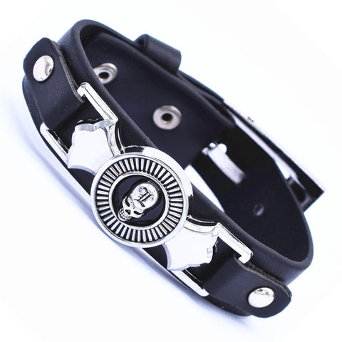 Tokyo Animation Final Fantasy VII 7 Cloud Wolf Wristband Cosploy Bracelets Advent Children Black Leather Bracelet Men Jewelry - Wolfmall