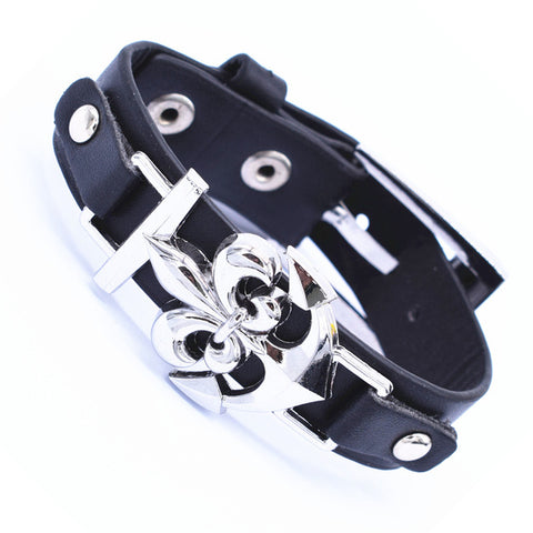 Tokyo Animation Final Fantasy VII 7 Cloud Wolf Wristband Cosploy Bracelets Advent Children Black Leather Bracelet Men Jewelry - Wolfmall