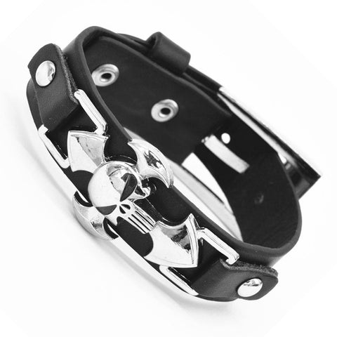 Tokyo Animation Final Fantasy VII 7 Cloud Wolf Wristband Cosploy Bracelets Advent Children Black Leather Bracelet Men Jewelry - Wolfmall
