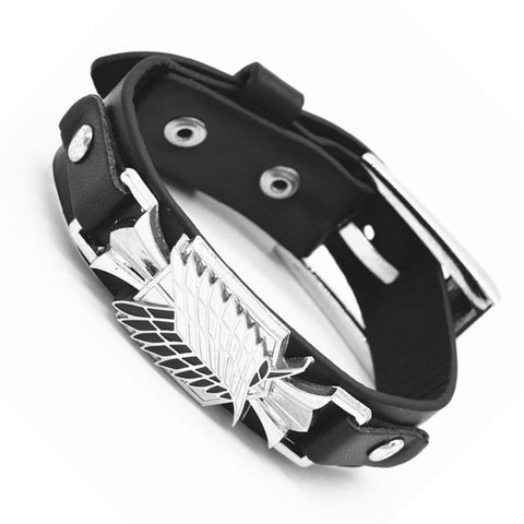Tokyo Animation Final Fantasy VII 7 Cloud Wolf Wristband Cosploy Bracelets Advent Children Black Leather Bracelet Men Jewelry - Wolfmall