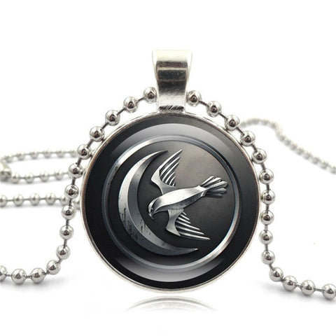 Movie Of Ice and Fire Game of Thrones Stark Wolf Pendant Glass Cabochon Picture Black Bead Chain Necklace for Women Jewelry gift - Wolfmall