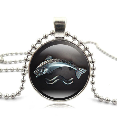 Movie Of Ice and Fire Game of Thrones Stark Wolf Pendant Glass Cabochon Picture Black Bead Chain Necklace for Women Jewelry gift - Wolfmall
