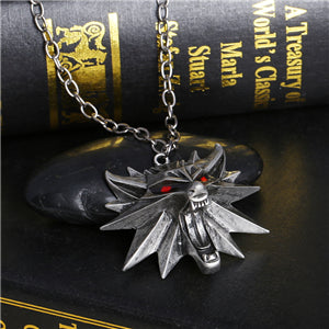 Top quality the Witcher pendant 2016 medallion wizard wolf 3 Medallion Pendant Necklace Wolf Head Necklace Woman  U Pick Color - Wolfmall