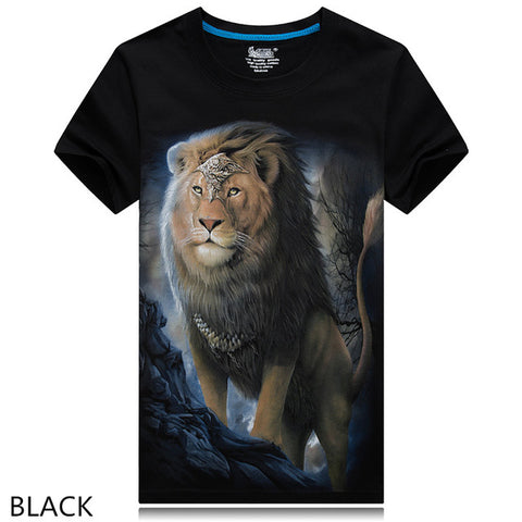 Men Hip Hop T Shirt 2016 The New 3d Printed White tiger / snake / skull and wolf/Indian wolf/ T Shirts male  Brand Clothing - Wolfmall