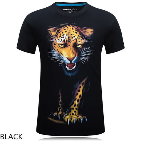 Men Hip Hop T Shirt 2016 The New 3d Printed White tiger / snake / skull and wolf/Indian wolf/ T Shirts male  Brand Clothing - Wolfmall