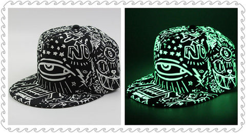 2017 NEW fluorescent light male Ms. hat hip-hop hat cap Black BTS EXO hip-hop hat flat brim baseball hat BOY Baseball Caps - Wolfmall