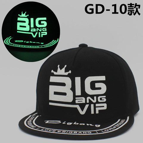 2017 NEW fluorescent light male Ms. hat hip-hop hat cap Black BTS EXO hip-hop hat flat brim baseball hat BOY Baseball Caps - Wolfmall
