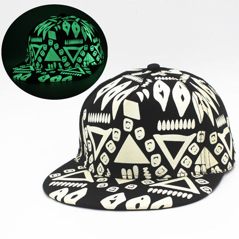 2017 NEW fluorescent light male Ms. hat hip-hop hat cap Black BTS EXO hip-hop hat flat brim baseball hat BOY Baseball Caps - Wolfmall