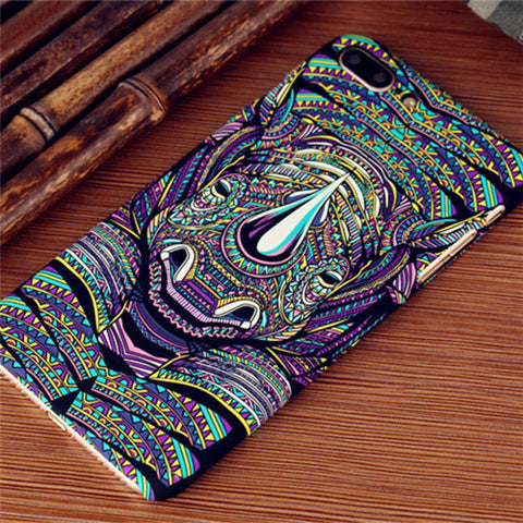 Amazing Aztec Jungle Animal Tiger Wolf Night Light Glow Matte Slim Phone Cases Cover For Samsung Galaxy S6 S7 Edge S8 S8 Plus - Wolfmall