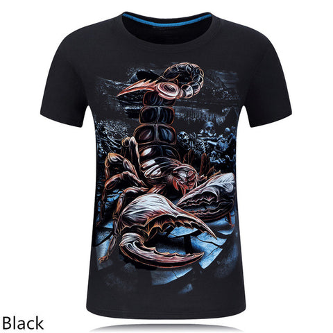 Men T Shirt 2016 The New 3d Printed White tiger / snake / skull and wolf/Indian wolf/ T Shirts male Casual Brand T-Shirt tops - Wolfmall