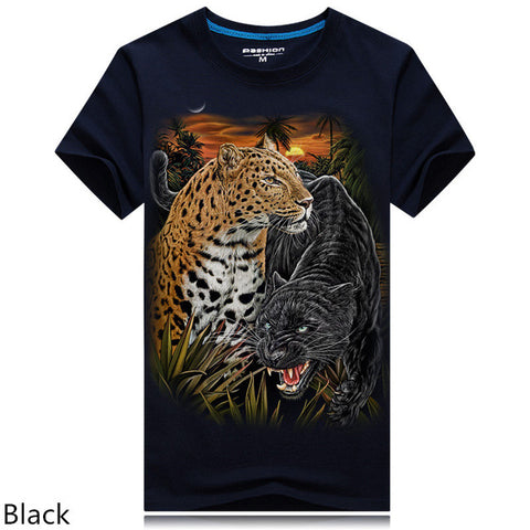 Men T Shirt 2016 The New 3d Printed White tiger / snake / skull and wolf/Indian wolf/ T Shirts male Casual Brand T-Shirt tops - Wolfmall