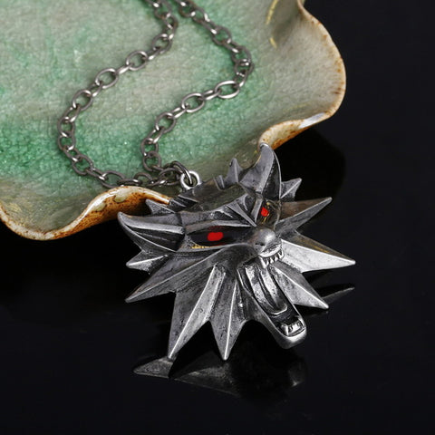 ZOSHI Hot Sale 3 Medallion Pendant Wizard Witcher Wild Hunt 3 Figure Game Wolf Head Necklace For Men - Wolfmall