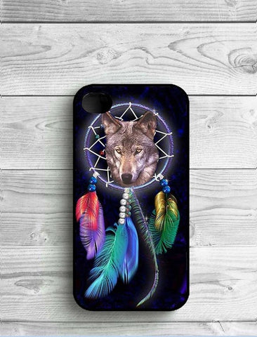 2016 New Fashion Mandala Henna Wolf Cover Case For iPhone 4 4s 5 5s SE 5c 6 6s 6Plus 7 7Plus Black plastic hard cover protection - Wolfmall