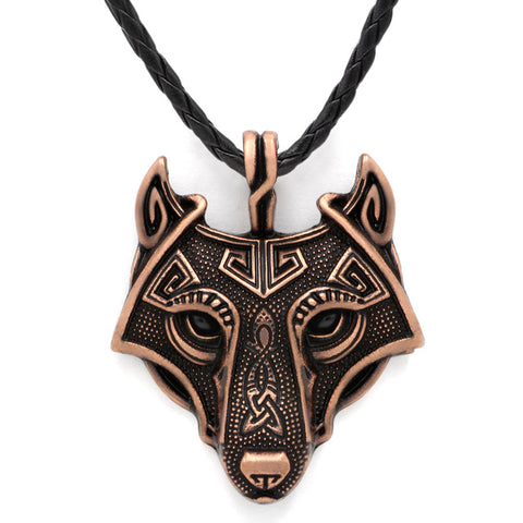 Youe shone 5 Colors 1pcs Norse Vikings Pendant Necklace Norse Wolf Head Necklace Original Animal Jewelry Wolf Head hange - Wolfmall