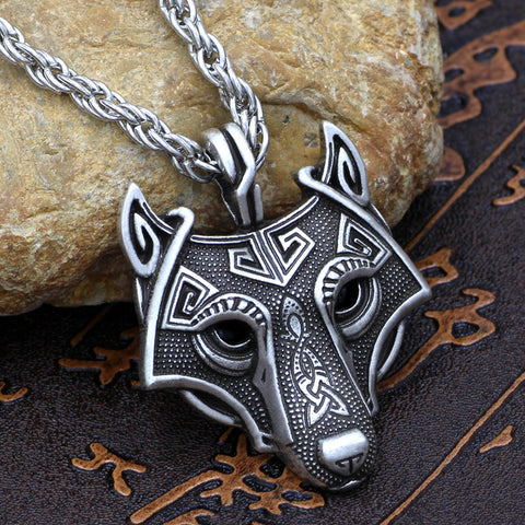 Youe shone 5 Colors 1pcs Norse Vikings Pendant Necklace Norse Wolf Head Necklace Original Animal Jewelry Wolf Head hange - Wolfmall
