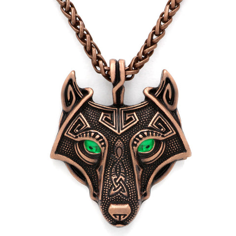 Youe shone 5 Colors 1pcs Norse Vikings Pendant Necklace Norse Wolf Head Necklace Original Animal Jewelry Wolf Head hange - Wolfmall