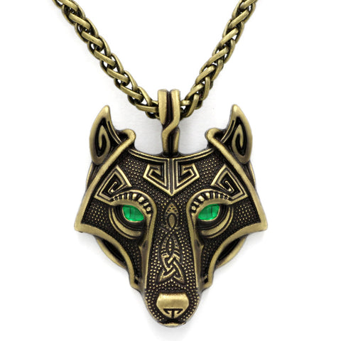 Youe shone 5 Colors 1pcs Norse Vikings Pendant Necklace Norse Wolf Head Necklace Original Animal Jewelry Wolf Head hange - Wolfmall