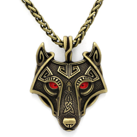 Youe shone 5 Colors 1pcs Norse Vikings Pendant Necklace Norse Wolf Head Necklace Original Animal Jewelry Wolf Head hange - Wolfmall