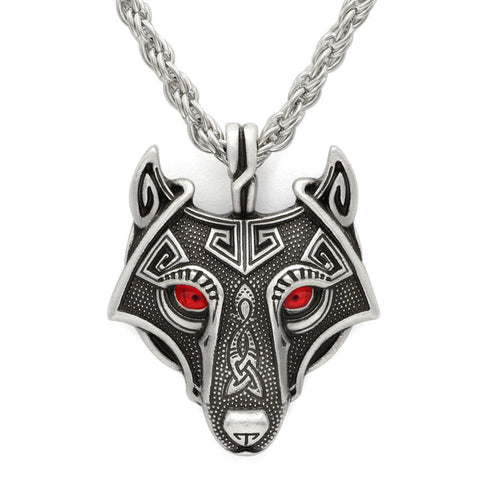 Youe shone 5 Colors 1pcs Norse Vikings Pendant Necklace Norse Wolf Head Necklace Original Animal Jewelry Wolf Head hange - Wolfmall