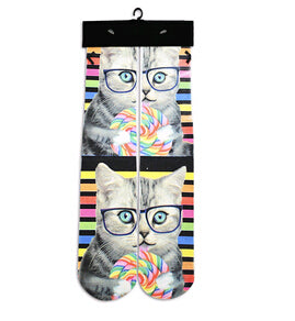 2016 High Socks 3D printed animal wolf tiger cats long Socks funny harajuku casual socks fashion warm brand 3D Sock 1pair - Wolfmall