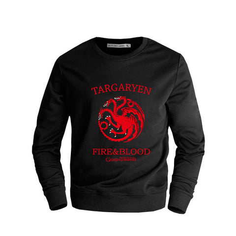 Thick Material Top quality dragon game of thrones hoodies sweatshirt  casual winter is coming wolf head coat jacket - Wolfmall