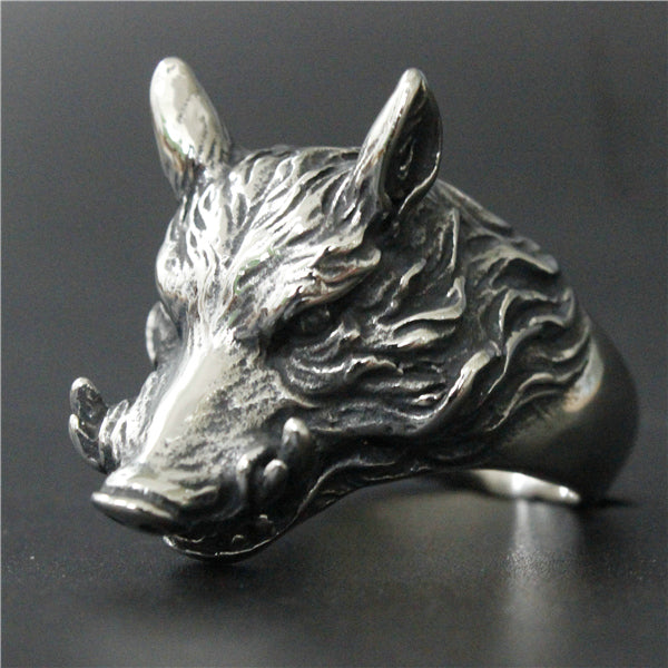 Drop Ship Size 8~14 Big Heavy Wolf Ring 316L Stainless Steel Jewelry Vampires and Werewolves Lycan Ring - Wolfmall