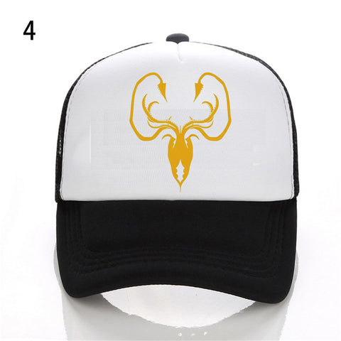 Game of Thrones Stark family lion wolf dragon deer Lannister Targaryen Stark Baratheon Arryn Greyjoy family members Baseball Cap - Wolfmall