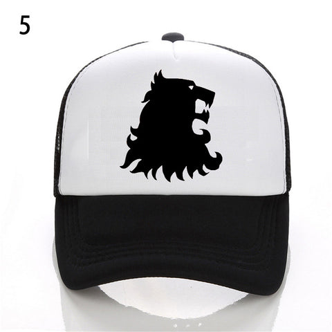 Game of Thrones Stark family lion wolf dragon deer Lannister Targaryen Stark Baratheon Arryn Greyjoy family members Baseball Cap - Wolfmall