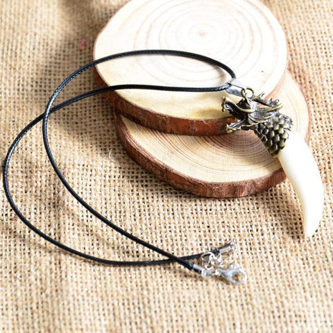Fashion Wolf Tooth Choker Necklace Fashion Teeth Pendant Necklaces For Women Men Jewelry Necklace Wholesale Gift C4 - Wolfmall