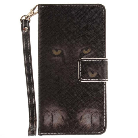 B42 Cute Pet Animals Lion Wolf Owl Leather Phone Case For Samsung Galaxy J3 Prime J5 2017 J527 J327 J730 G570 A3 A5 A520 Cover - Wolfmall