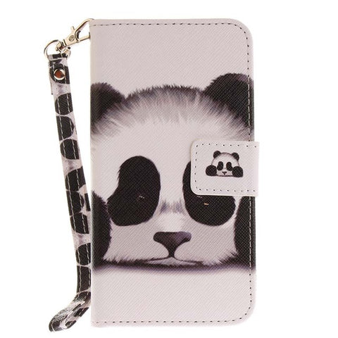 B42 Cute Pet Animals Lion Wolf Owl Leather Phone Case For Samsung Galaxy J3 Prime J5 2017 J527 J327 J730 G570 A3 A5 A520 Cover - Wolfmall