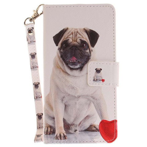 B42 Cute Pet Animals Lion Wolf Owl Leather Phone Case For Samsung Galaxy J3 Prime J5 2017 J527 J327 J730 G570 A3 A5 A520 Cover - Wolfmall