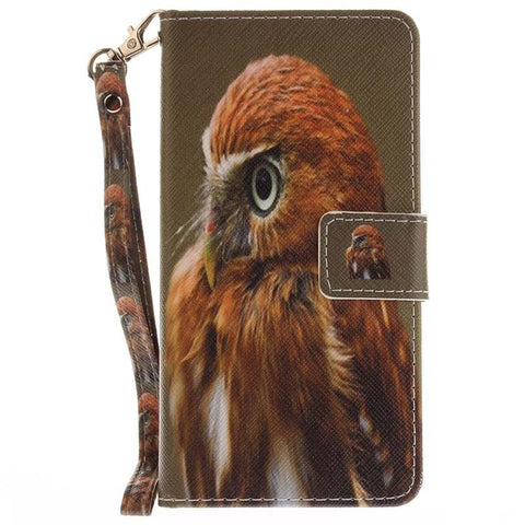 B42 Cute Pet Animals Lion Wolf Owl Leather Phone Case For Samsung Galaxy J3 Prime J5 2017 J527 J327 J730 G570 A3 A5 A520 Cover - Wolfmall