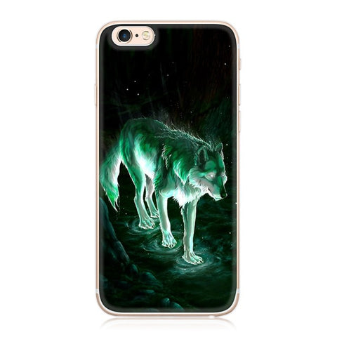 GerTong Animals Lion Wolf Pattern Soft TPU Silicone Case Cover for iPhone SE 5 5S 6 6S 7 Plus Phone Cases Cartoon Capa Coque - Wolfmall