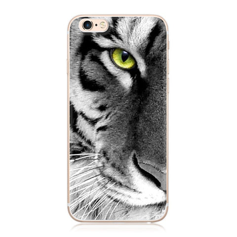 GerTong Animals Lion Wolf Pattern Soft TPU Silicone Case Cover for iPhone SE 5 5S 6 6S 7 Plus Phone Cases Cartoon Capa Coque - Wolfmall