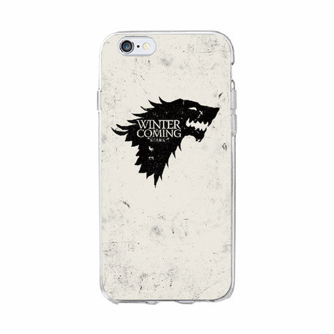 TOMOCOMO For iPhone 7 7Plus 6 6S 6Plus 8 8Plus X 5 5S SE Game Thrones Wolf  Soft TPU Phone Case Cover Coque Fundas For SAMSUNG - Wolfmall